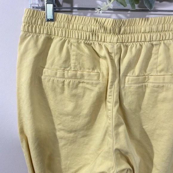 GAP Easy Pant Pull On Elastic Waist Yellow M Petite - Picture 8 of 16